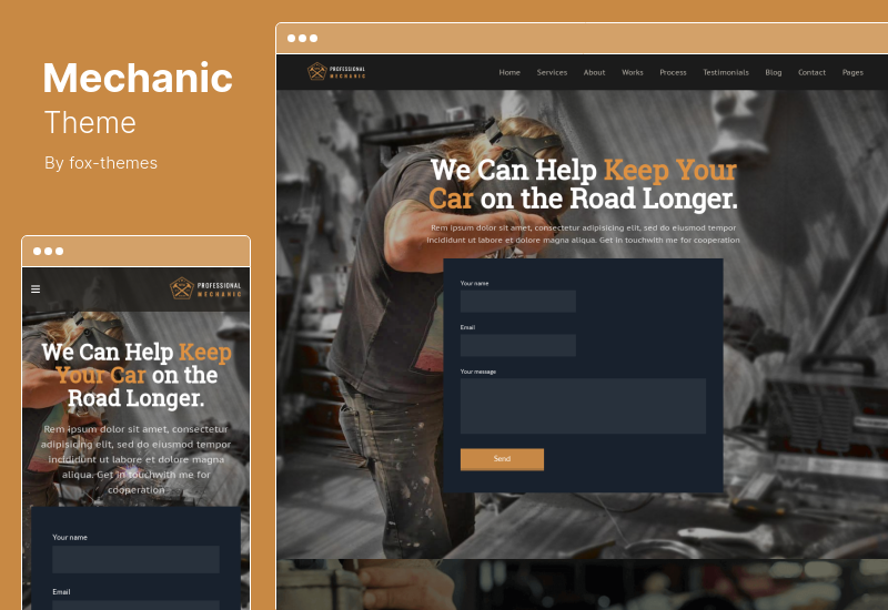 Mechanic Theme - тема WordPress для авторемонта