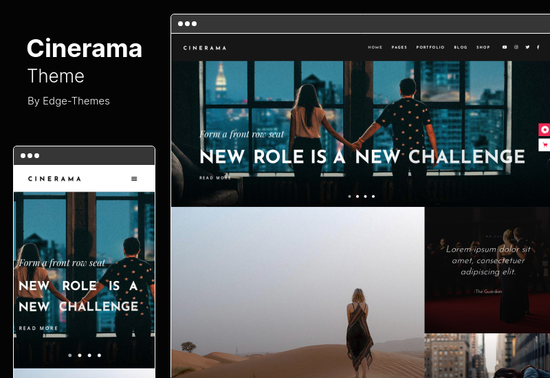 Cinerama Teması - Film Stüdyoları ve Film Yapımcıları WordPress Teması