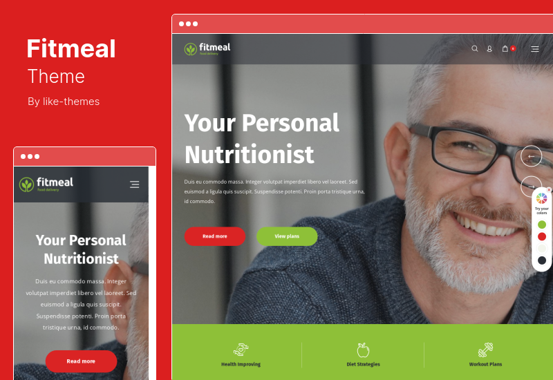 Fitmeal Theme - тема WordPress для доставки здоровой еды и диетического питания