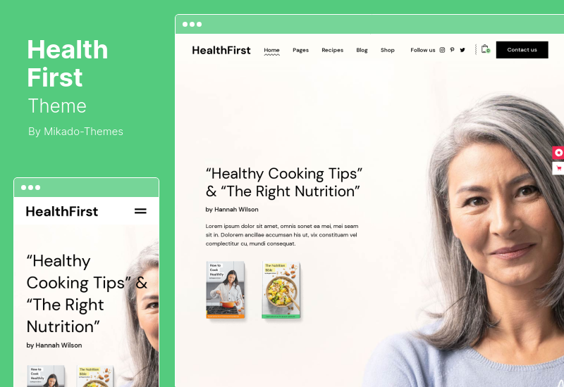 HealthFirst Theme — тема WordPress о питании и рецептах