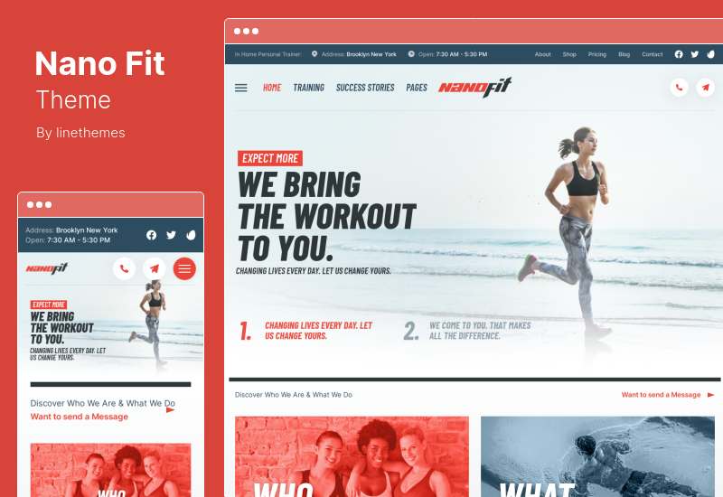 NanoFit Theme - Тема WordPress для персональных тренировок