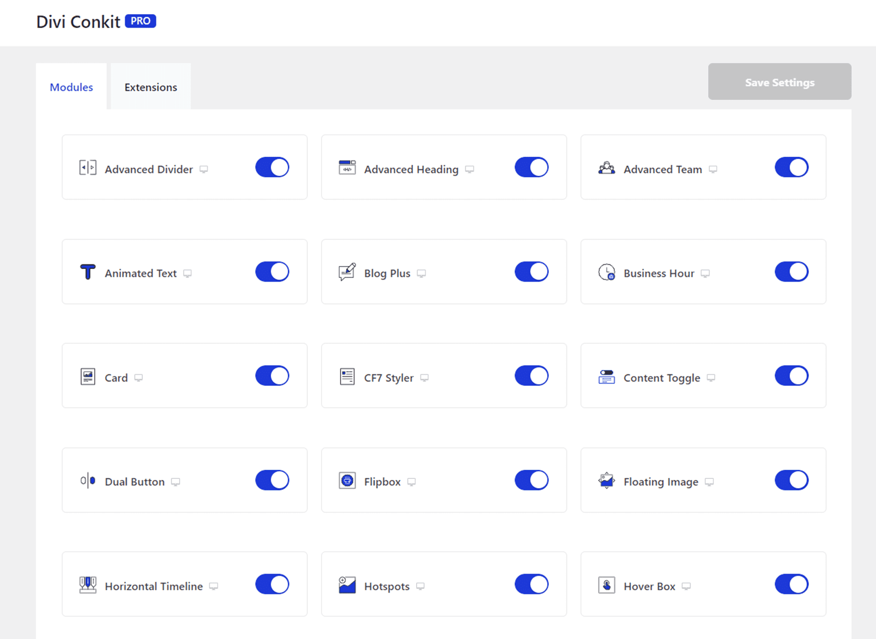 Divi Eklentisi Divi ConKit Pro Ayarlarını Vurgulayın