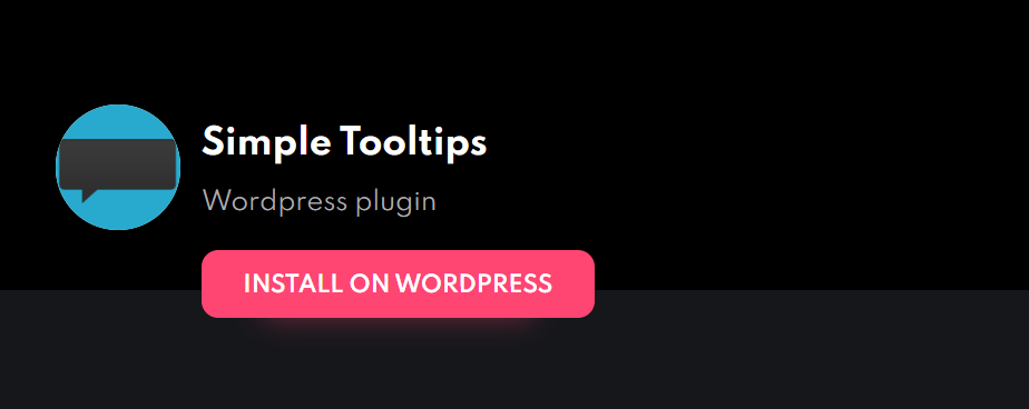 البرنامج المساعد Simple Tooltips