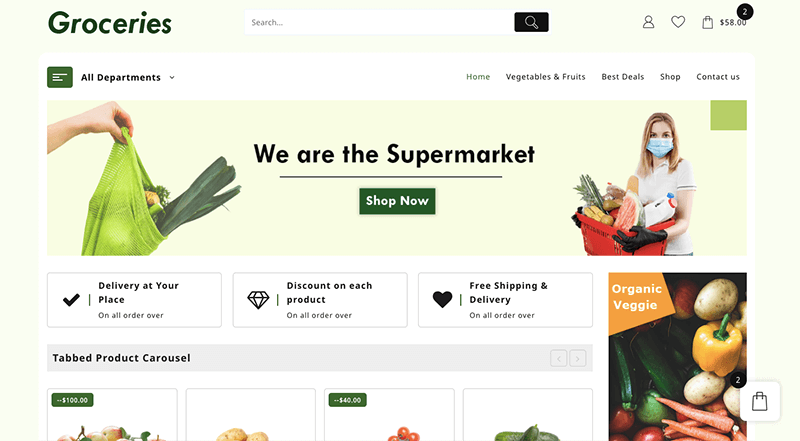 Online Grocery Website with WordPress