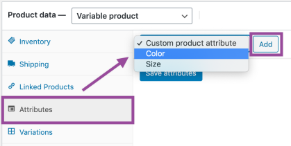 attributi del prodotto pda-woocommerce