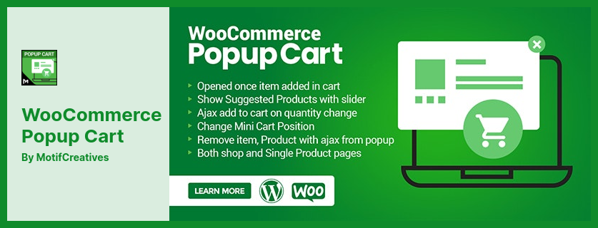 Plugin de carrinho pop-up WooCommerce - oferece um recurso útil