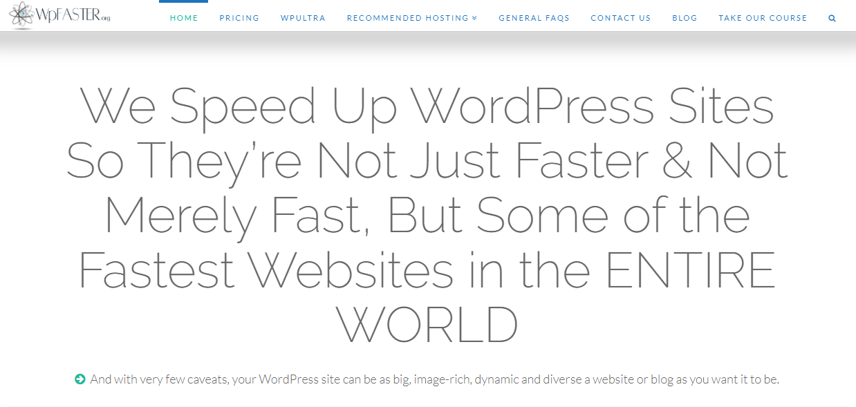 WP Faster WordPress Geschwindigkeitsoptimierungsdienste.