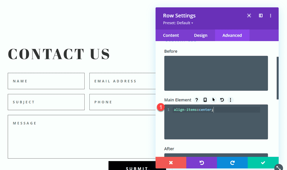 带有内联和全角字段布局的 Divi 联系表单布局 3 自定义 CSS