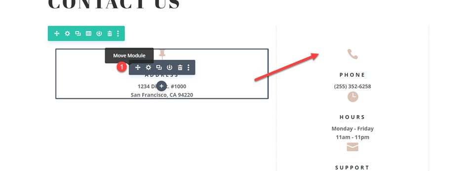 具有内联和全角字段布局的 Divi 联系表单布局 4 移动模块