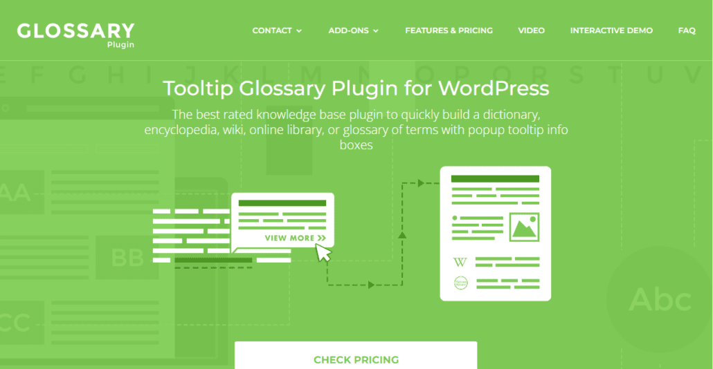 البرنامج المساعد CM Tooltip Glossary