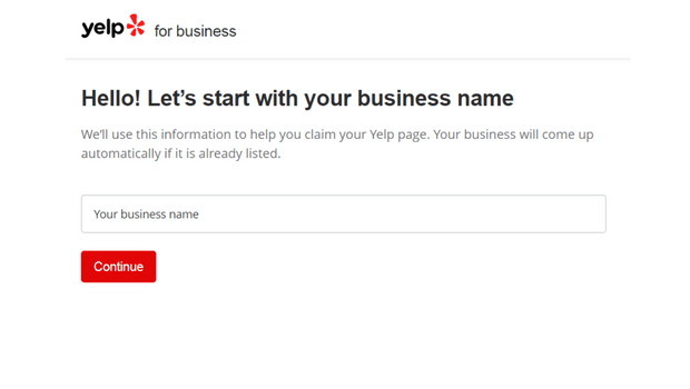 Esempio di Yelp for Business