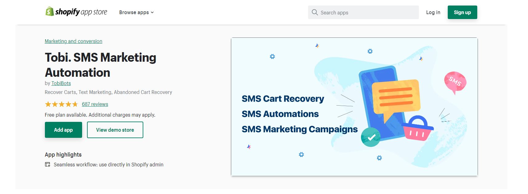 Tobi - shopify sms pazarlama