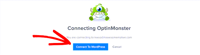 OptinMonster を WordPress に接続する