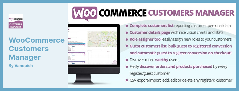 Complemento del administrador de clientes de WooCommerce: recupera todas las estadísticas de los clientes