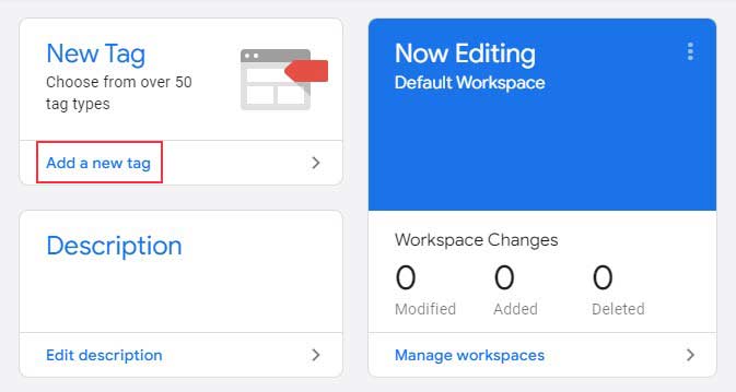 เพิ่มแท็กใหม่ใน Google Tag Manager