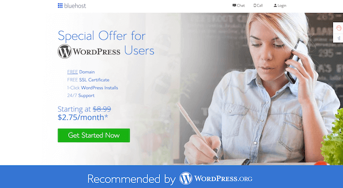 A oferta especial Bluehost para leitores WPBeginner