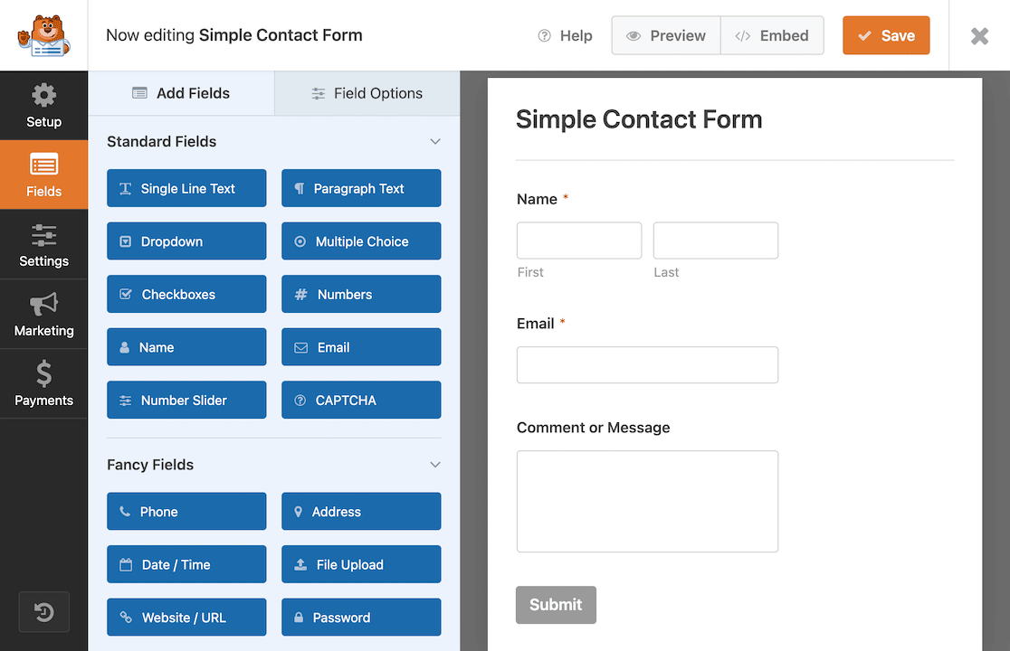 WPForms Form Builder