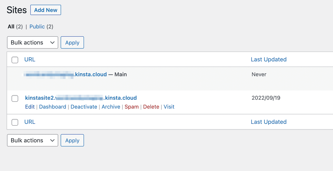 Abrir la configuración del sitio en el panel de WordPress