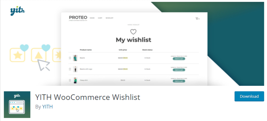 Plugin WooCommerce Daftar Keinginan YITH WooCommerce