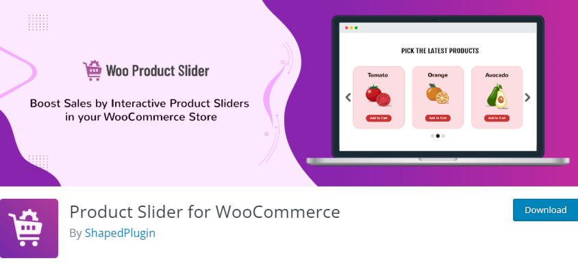 ตัวเลื่อนผลิตภัณฑ์สำหรับปลั๊กอิน WooCommerce