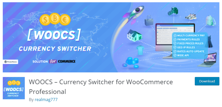 WOOCS - Cambio valuta per il plug-in WooCommerce