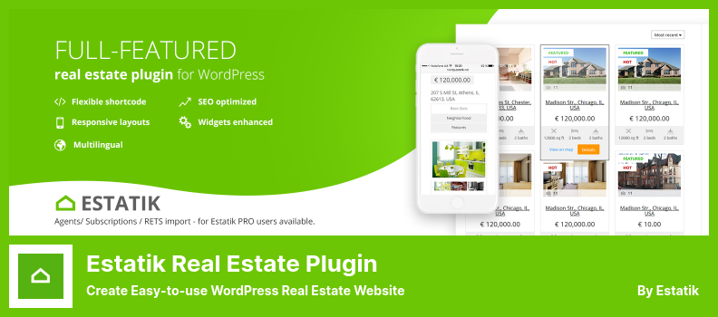 ปลั๊กอิน Estatik Real Estate - สร้างเว็บไซต์ WordPress Real Estate ที่ใช้งานง่าย