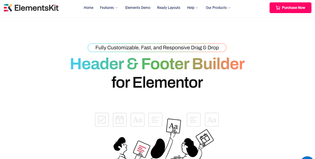 ElementsKit Bestes Elementor-Addon - Header Footer Builder