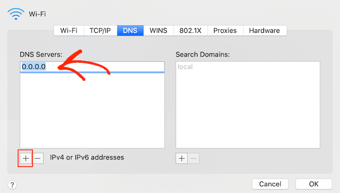 切換 DNS 服務器設置