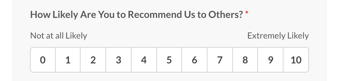 how did you hear about us survey net promoter score (nps) field