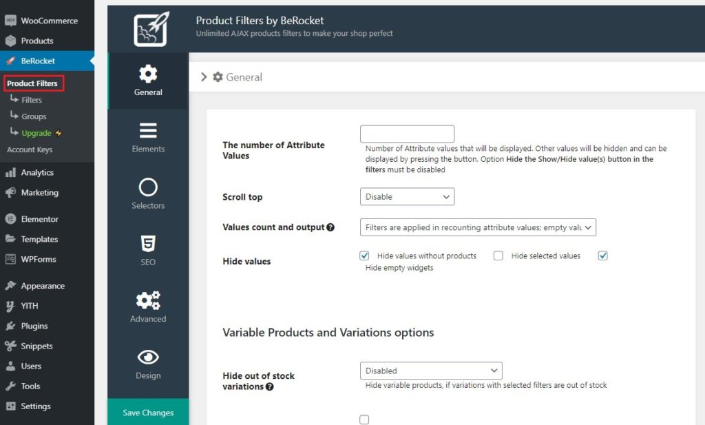 Tetapkan preferensi Anda untuk plugin