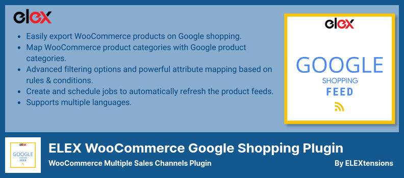 ELEX WooCommerce Google Shopping Plugin - Plugin WooCommerce pour plusieurs canaux de vente