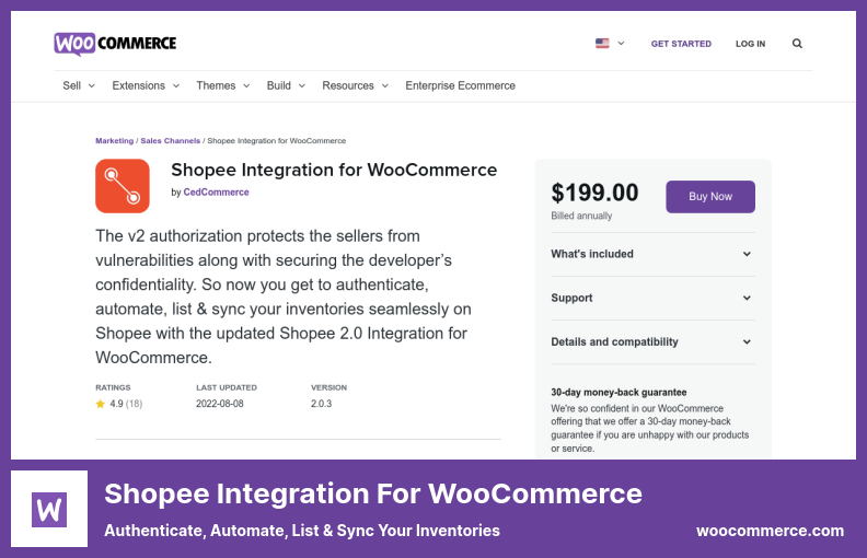 WooCommerce 플러그인을 위한 Shopee 통합 - 재고 인증, 자동화, 나열 및 동기화