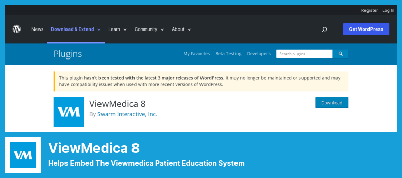 Plugin ViewMedica 8 - Ajuda a incorporar o sistema de educação do paciente Viewmedica