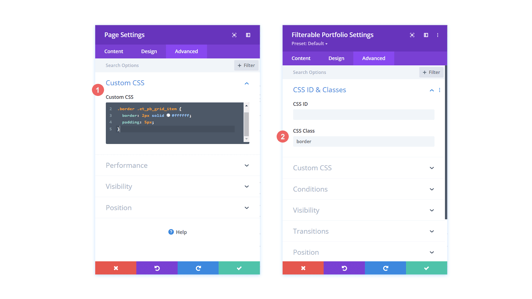 Menambahkan kelas CSS ke modul kami selain CSS khusus