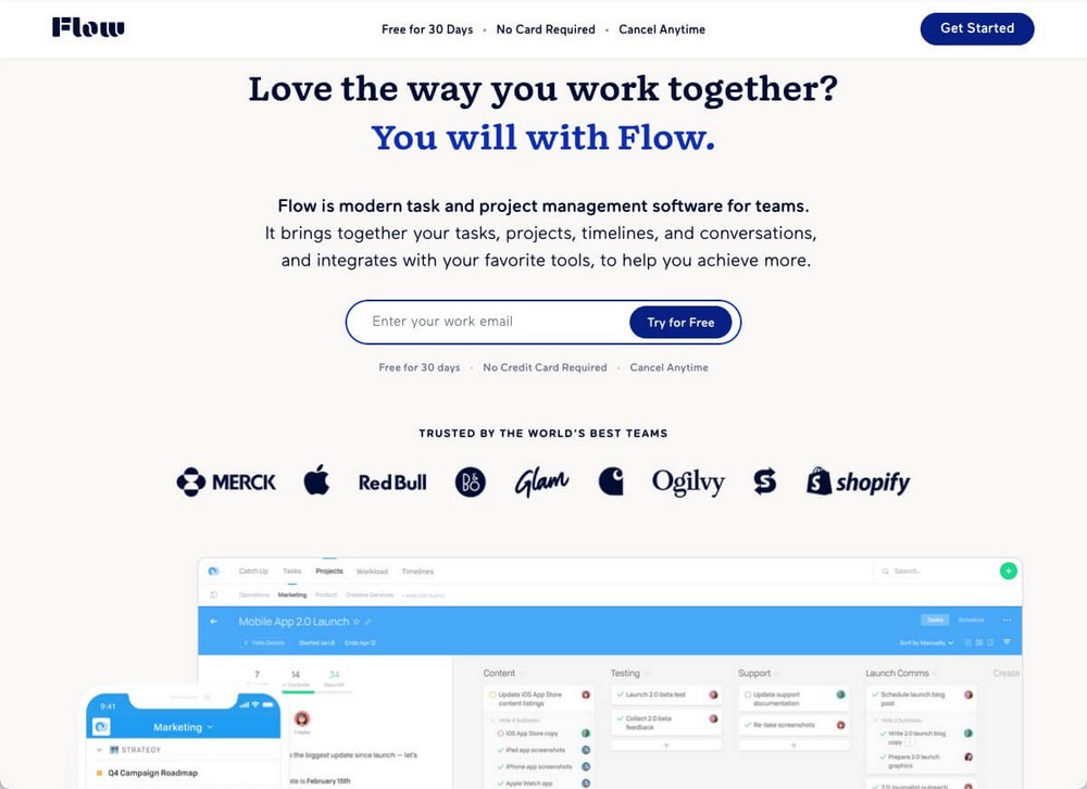 Flow-Homepage