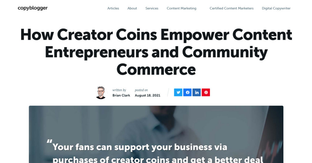 Beispiel für Creator Coins