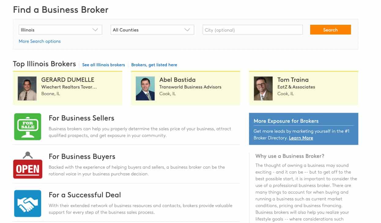 ブローカーは、ビジネスを売る場所を見つけるのに役立ちます