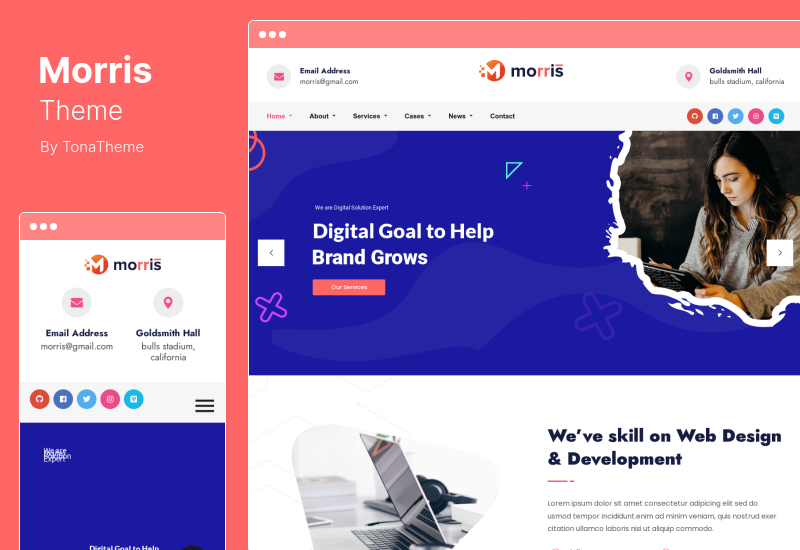 Morris Theme - Tema WordPress Agensi Digital