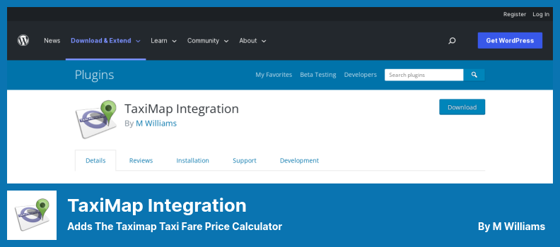 Plugin de Integração TaxiMap - Adiciona a Calculadora de Preços de Tarifas de Táxi Taximap