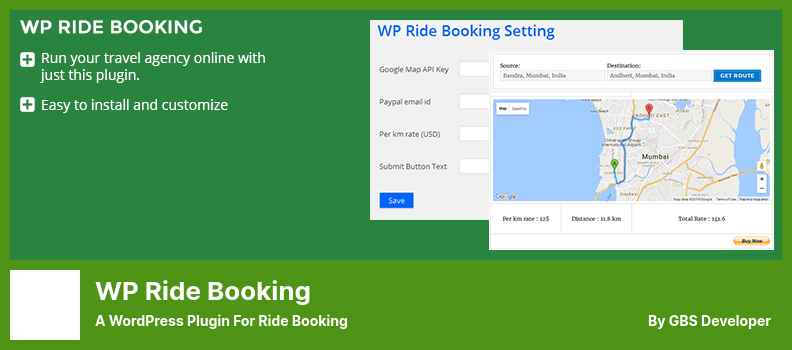 Плагин WP Ride Booking — плагин WordPress для бронирования поездок