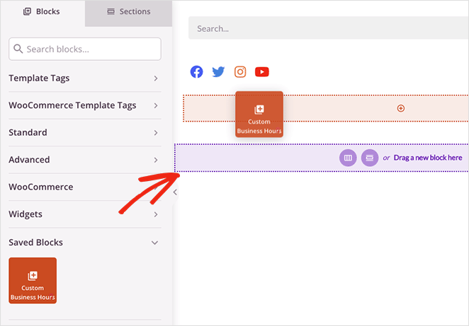 Tambahkan blok WordPress jam kerja ke sidebar