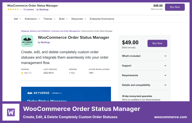 Wtyczka Menedżera statusu zamówień WooCommerce - Twórz, edytuj i usuwaj całkowicie niestandardowe statusy zamówień