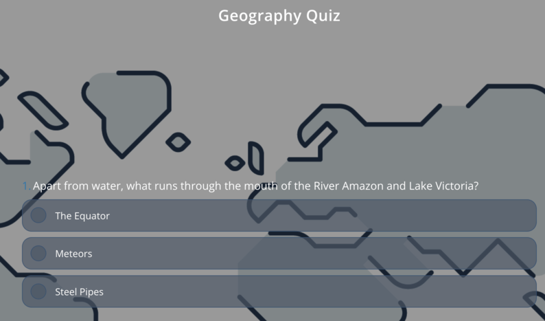 Geografie-Quiz-Vorlage von forms.app