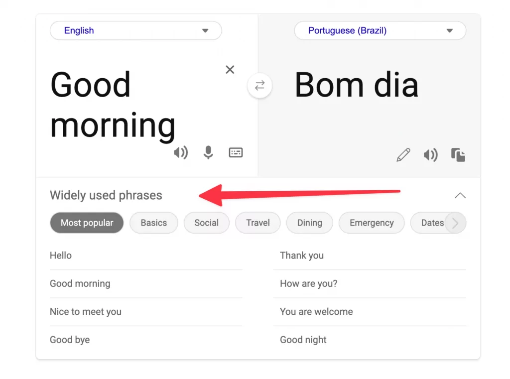 Bing traduce las frases más populares