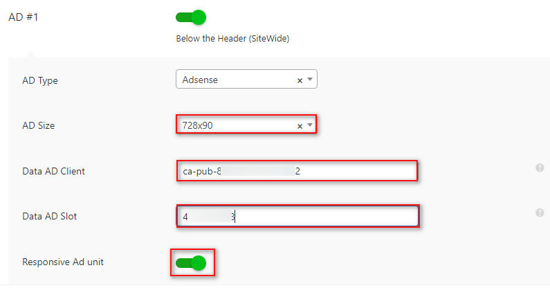 เพิ่มรายละเอียดหน่วยโฆษณาใน AMP สำหรับ WP