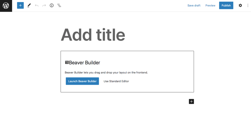 Starten Sie Beaver Builder