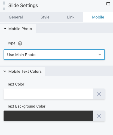 Deslice la configuración móvil