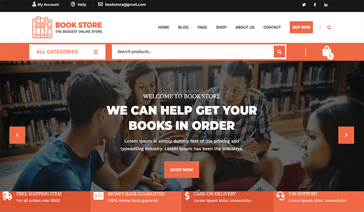 bookstore WordPress themes