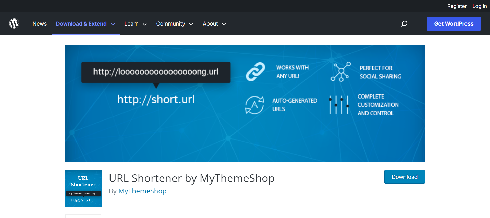 MyThemeShop による URL 短縮サービス