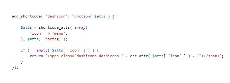 Membuat Shortcode Dashicon di WordPress